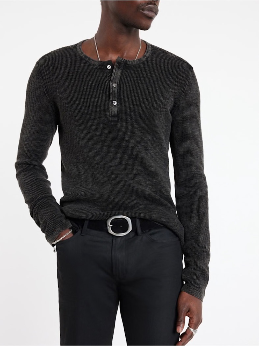 $198 NWT John Varvatos Memphis Henley Size Large